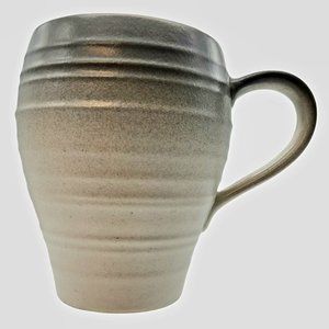 One Mikasa Swirl Ombre Graphite 18 oz Mug  - Soft Embossed (Ribbed) Rings